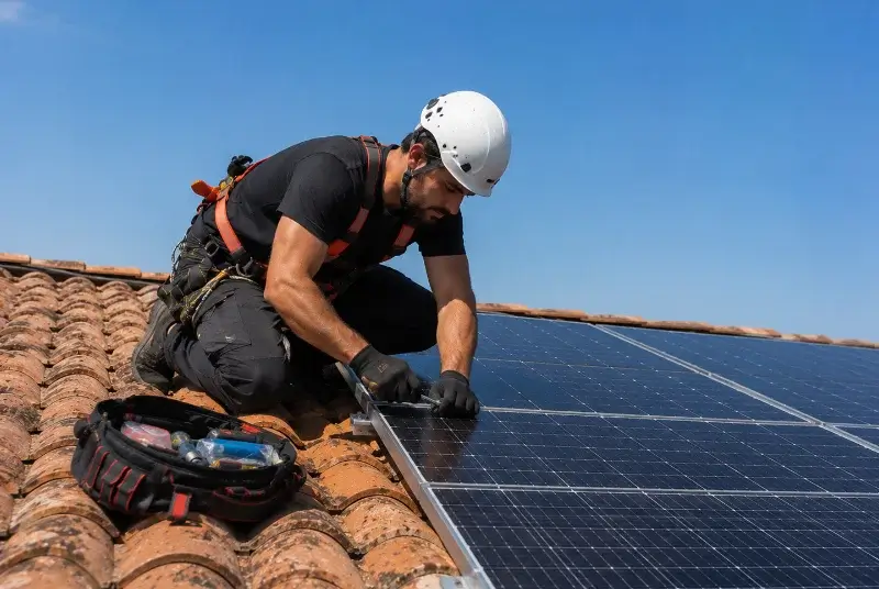 Maintenance et monitoring de panneaux solaires à Sallertaine